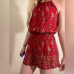 Red Oriental Romper with Tassel’s by Mossimo Supply Co. size Small